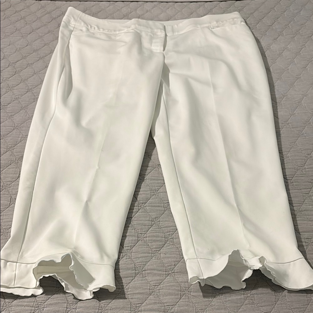 Lane Bryant White Cropped Pants